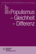 Cover: Populismus - Gleichheit - Differenz - Wochenschau Verlag