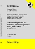 Cover: GI Edition Proceedings Band 266 Datenbanksysteme f&uuml;r Business, Technologie und Web (BTW 2017), 06. - 10.03.2017 in Stuttgart - K&ouml;llen