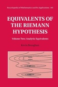Cover: Equivalents of the Riemann Hypothesis: Volume 2, Analytic Equivalents - Cambridge University Press