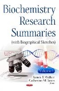 Cover: Biochemistry Research Summaries (with Biographical Sketches) - Nova Science Publishers Inc