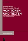 Cover: Von Tönen und Texten - De Gruyter