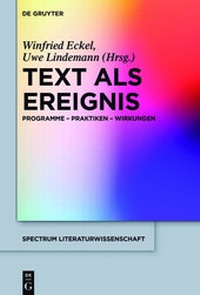Enlarge image Cover: Text als Ereignis - De Gruyter