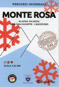 Abbildung von: Monte Rosa Winter Map - Geo4Map