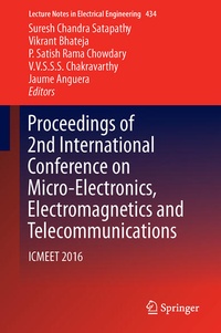 Enlarge image Cover: Proceedings of 2nd International Conference on Micro-Electronics, Electromagnetics and Telecommunications - Springer