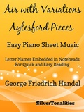 Cover: Air With Variations Aylesford Pieces - Easy Piano Sheet Music - Lulu.com