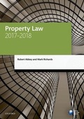 Cover: Property Law 2017-2018 - Oxford University Press