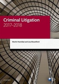 Enlarge image Cover: Criminal Litigation 2017-2018 - Oxford University Press