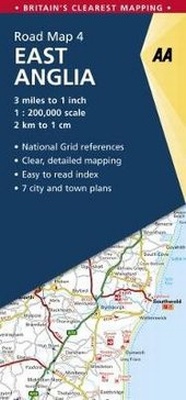 Abbildung von: East Anglia Road Map - Automobile Association