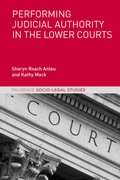 Cover: Performing Judicial Authority in the Lower Courts - Palgrave Macmillan