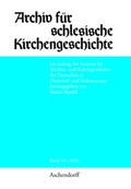 Cover: Archiv f&uuml;r schlesische Kirchengeschichte, Band 74-2016 - Aschendorff