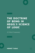 Cover: The Doctrine of Being in Hegel's Science of Logic - Palgrave Macmillan