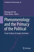 Cover: Phenomenology and the Primacy of the Political - Springer