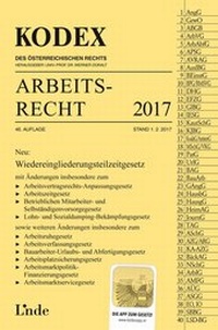 Abbildung von: KODEX Arbeitsrecht 2017 - Linde