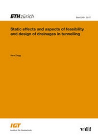 Abbildung von: Static effects and aspects of feasibility and sesign of drainages in tunnelling - vdf Hochschulverlag AG