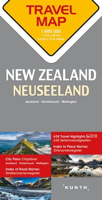 Abbildung von: KUNTH TRAVELMAP Neuseeland 1:800.000 - Kunth Verlag