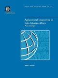 Cover: Agricultural Incentives in Sub-Saharan Africa - World Bank Publications