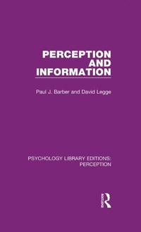 Enlarge image Cover: Perception and Information - Routledge