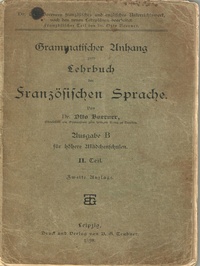 Abbildung von: Grammatischer Anhang zum Lehrbuch der Französischen Sprache 1898 - Books on Demand