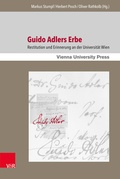 Cover: Guido Adlers Erbe - Brill Deutschland