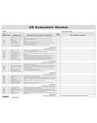 Abbildung von: 5S: Evaluation Review Form - CRC Press