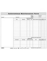 Abbildung von: Autonomous Maintenance Form - CRC Press