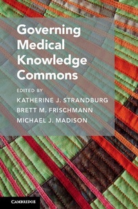 Enlarge image Cover: Governing Medical Knowledge Commons - Cambridge University Press