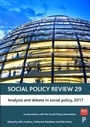 Cover: Social Policy Review 29 - Policy Press