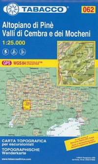 Abbildung von: Altopiano di Pine / Valli di Cembra e dei Mocheni: 062 - Tabacco