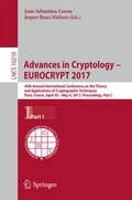 Cover: Advances in Cryptology - EUROCRYPT 2017 - Springer