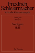Cover: Predigten 1825 - De Gruyter