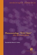 Cover: Phenomenology "Wide Open" - Fordham University Press