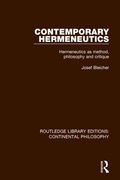 Cover: Contemporary Hermeneutics - Routledge