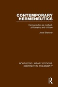 Cover: Contemporary Hermeneutics - Routledge