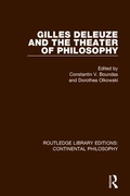 Cover: Gilles Deleuze and the Theater of Philosophy - Routledge