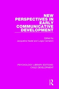 Enlarge image Cover: New Perspectives in Early Communicative Development - Routledge