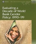 Cover: Evaluating a Decade of World Bank Gender Policy - World Bank Publications