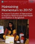 Cover: Maintaining Momentum to 2015? - World Bank Publications