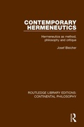 Cover: Contemporary Hermeneutics - Routledge