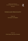 Cover: Volume 19, Tome III: Kierkegaard Bibliography - Routledge