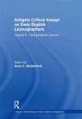 Cover: Ashgate Critical Essays on Early English Lexicographers - Routledge