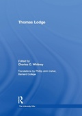 Cover: Thomas Lodge - Routledge