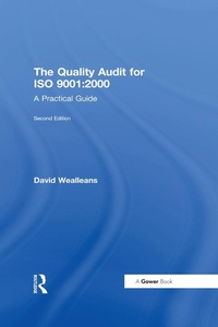 Abbildung von: The Quality Audit for ISO 9001:2000 - Gower Publishing Ltd