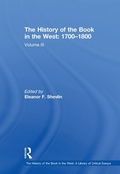 Cover: The History of the Book in the West: 1700-1800 - Routledge