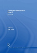 Cover: Emergency Research Ethics - Routledge