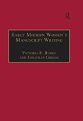 Cover: Early Modern Women's Manuscript Writing - Routledge