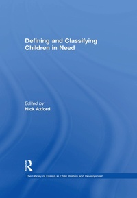 Enlarge image Cover: Defining and Classifying Children in Need - Routledge