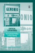 Cover: Critical Toponymies - Routledge