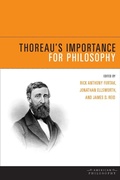 Cover: Thoreau's Importance for Philosophy - Fordham University Press