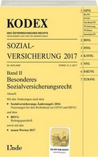 Abbildung von: KODEX Sozialversicherung 2017, Band II - Linde