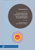 Cover: Ausgezeichnet! - Universit&auml;tsverlag G&ouml;ttingen